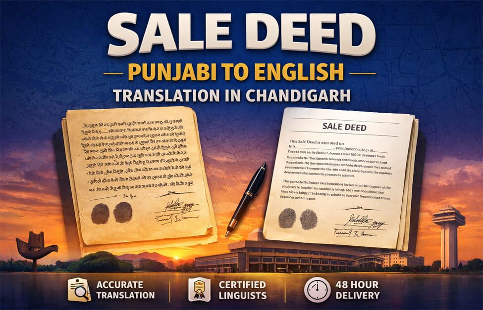 Sale Deed Punjabi To English Translation In Chandigarh