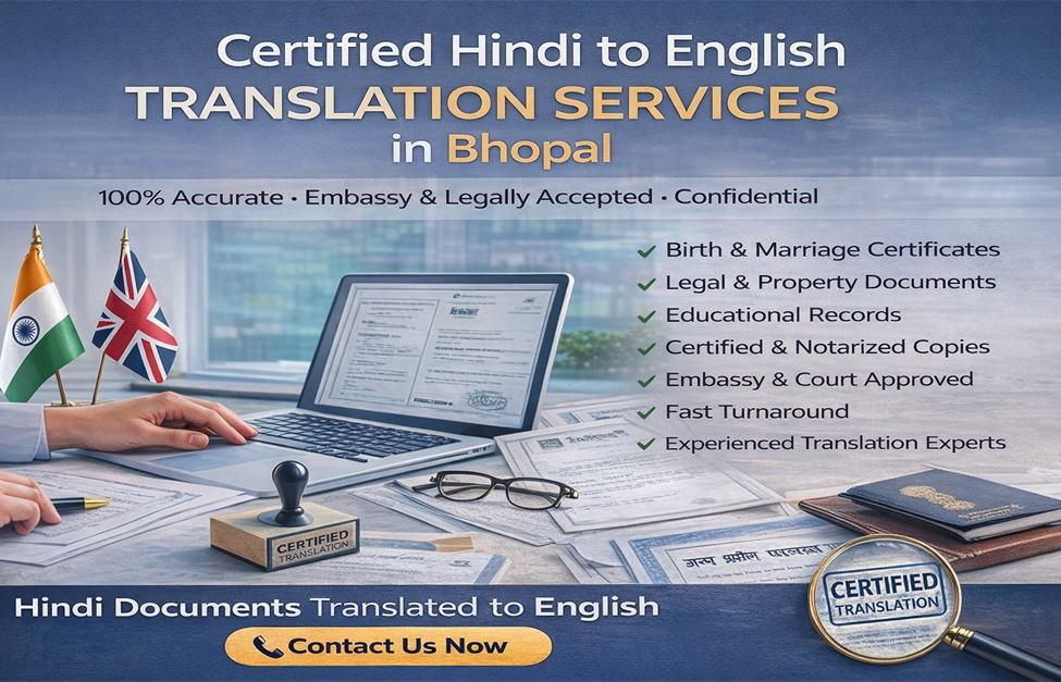 Hindi to English Translation Services in Bhopal